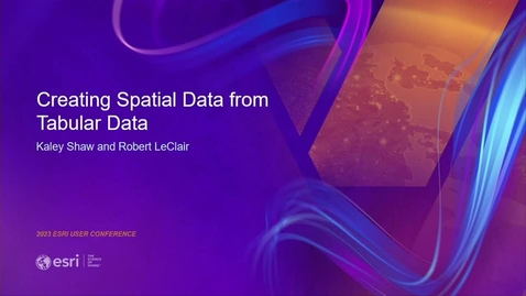 Thumbnail for Creating Spatial Data from Tabular Data
