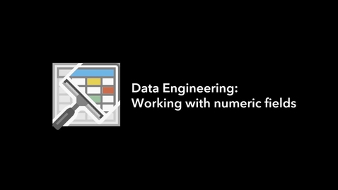 Thumbnail for entry Data Engineering: How to work with numeric fields