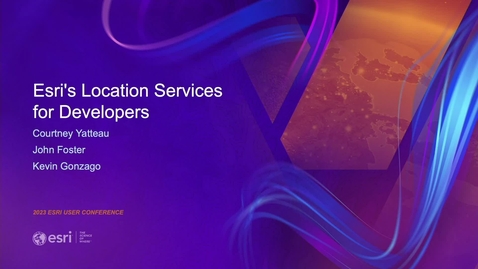 Thumbnail for Esri's Location Services for Developers