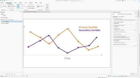 Thumbnail for entry Time series cross correlation in ArcGIS Pro