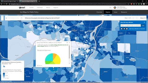 Thumbnail for entry How to Explore Existing Policy Collections | A Tour of Esri Maps for Public Policy 2/5