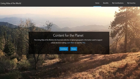 Thumbnail for Discover Esri’s Living Atlas of the World Website