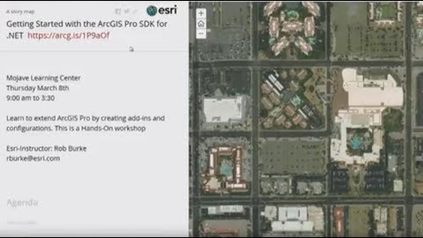 Thumbnail for entry Getting Started with the ArcGIS Pro SDK. for .NET