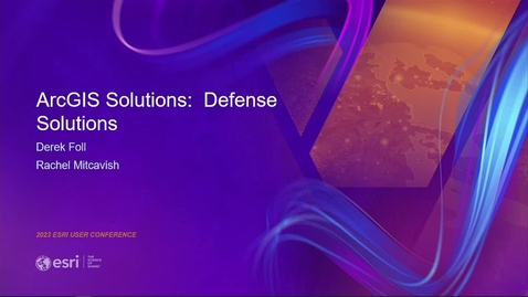 Thumbnail for entry ArcGIS Solutions: Defense Solutions