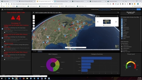 Thumbnail for entry Esri National Security Webinar Series: Enabling Third Party Data Feeds in Your GSOC