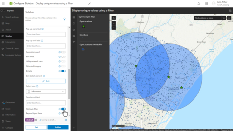 Thumbnail for Display Unique Values Using a Filter in the ArcGIS Instant Apps Sidebar Template