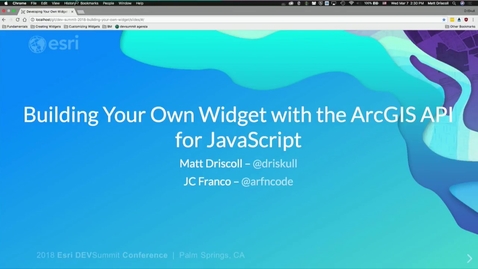 Thumbnail for Building Your own Widget with ArcGIS API for JavaScript