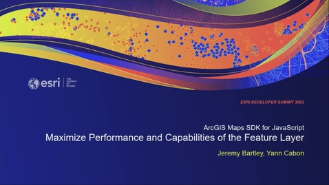 Thumbnail for ArcGIS Maps SDK for JavaScript: Maximize Performance and Capabilities of the Feature Layer
