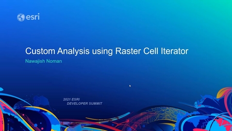 Thumbnail for entry Custom Analysis using Raster Cell Iterator