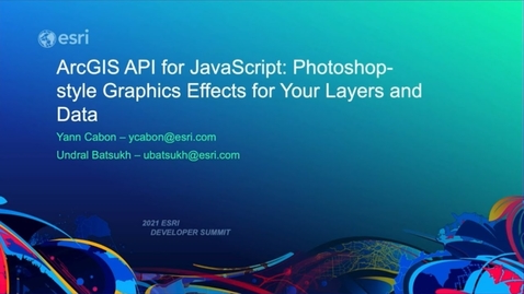 Thumbnail for entry Photoshop-style Graphics Effects for Your Layers and Data - ArcGIS API for JavaScript