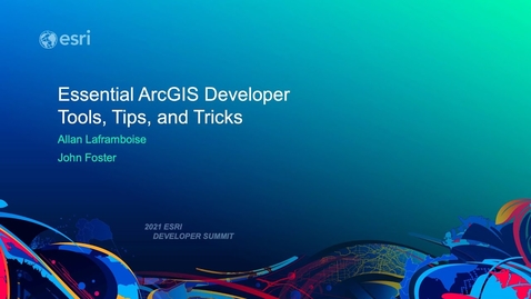 Thumbnail for entry Essential ArcGIS Developer Tools, Tips and Tricks