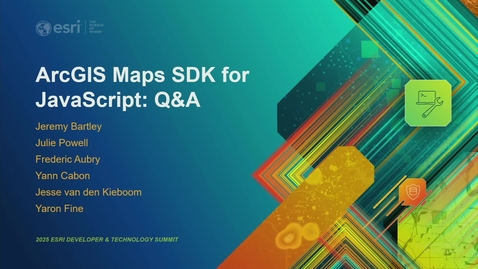 Thumbnail for Q&amp;A with the ArcGIS Maps SDK for JavaScript Team