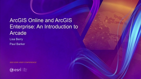 Thumbnail for entry ArcGIS Online and ArcGIS Enterprise: An Introduction to Arcade