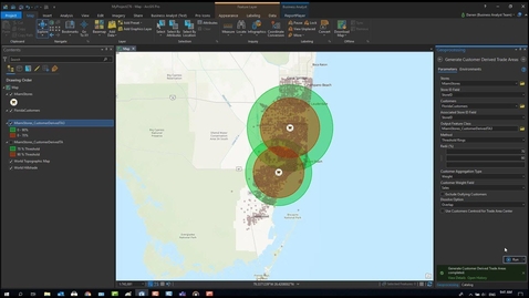 Thumbnail for Using Generate Customer Derived Trade Area Methods in ArcGIS Pro