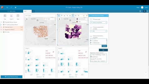 Thumbnail for Insights for ArcGIS – Create Regression Model