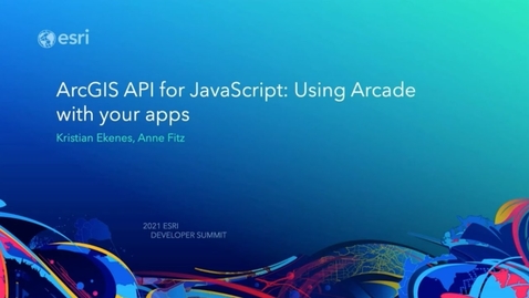 Thumbnail for entry Using Arcade with Your Apps - ArcGIS API for JavaScript