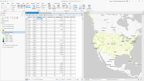 Thumbnail for Table appearance options in ArcGIS Pro