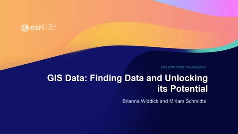 Thumbnail for GIS Data: Finding Data and Unlocking its Potential