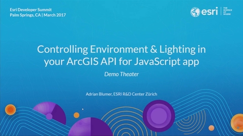 Thumbnail for entry Controlling Environment &amp; Lighting in your ArcGIS API for JavaScript App