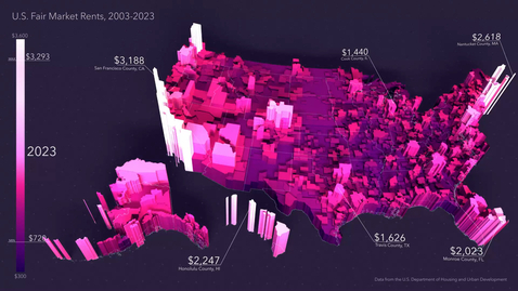 Thumbnail for Animated Maps: U.S. Fair Market Rents, 2003-2023