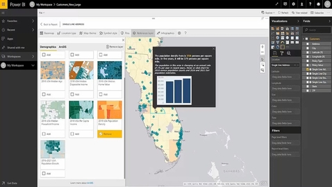 Thumbnail for ArcGIS Maps for Power BI: Demographic Data