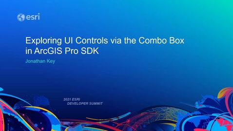 Thumbnail for entry Exploring UI Controls via the Combo Box in ArcGIS Pro SDK