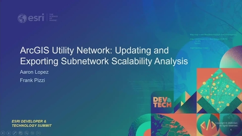 Thumbnail for ArcGIS Utility Network: Updating and Exporting Subnetwork Scalability Analysis