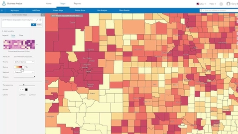 Thumbnail for entry Color-Coded Maps (Classic) in Business Analyst