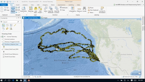 Thumbnail for Marine Biology - Modeling telemetry-based animal tracks and home ranges with GIS