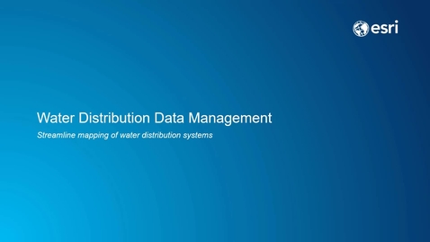 Thumbnail for Water Distribution Data Management