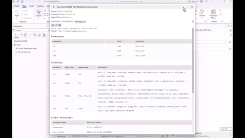 Thumbnail for Use NetCDF files in ArcGIS Pro