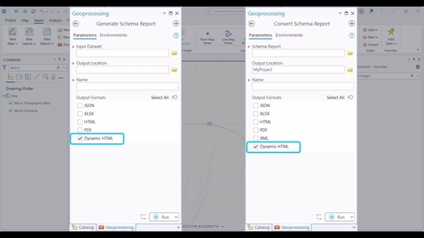 Thumbnail for Dynamic HTML Schema Reports in ArcGIS Pro