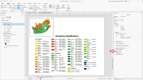 Thumbnail for Synchronize the legend with your map in ArcGIS Pro