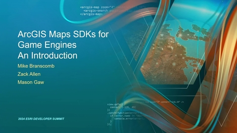 Thumbnail for ArcGIS Maps SDKs for Game Engines: An Introduction