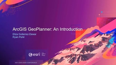 Thumbnail for ArcGIS GeoPlanner: An Introduction