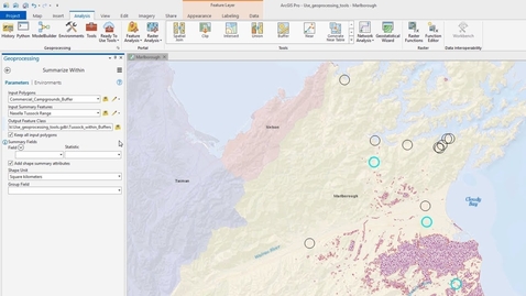 Thumbnail for entry Use geoprocessing tools in ArcGIS Pro