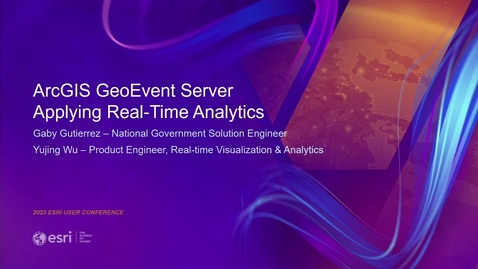 Thumbnail for entry ArcGIS GeoEvent Server: Applying Real-Time Analytics