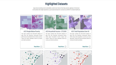 Thumbnail for entry US Census COVID-19 Hub Highlighted Datasets
