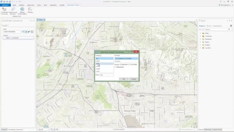 Thumbnail for entry Military Tools for ArcGIS in ArcGIS Pro: Using Coordinate Conversion