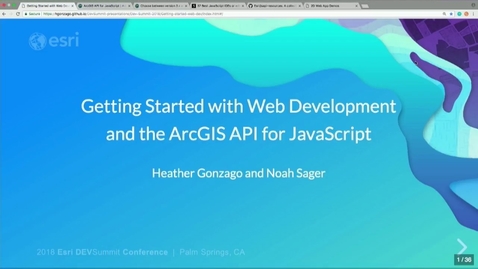 Thumbnail for Getting Started with Web Development and the ArcGIS API for JavaScript
