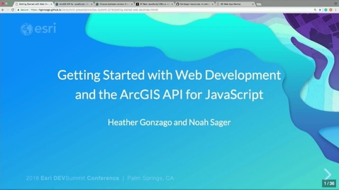 Thumbnail for entry Getting Started with Web Development and the ArcGIS API for JavaScript