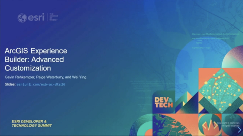 Thumbnail for ArcGIS Experience Builder: Advanced Customization