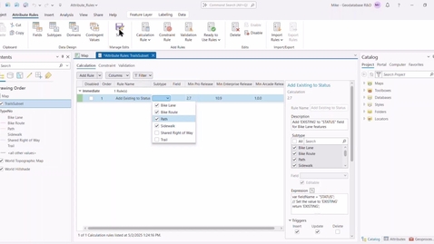 Thumbnail for Attribute Rules Subtypes in ArcGIS Pro