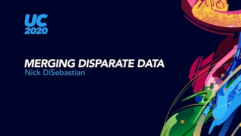 Thumbnail for entry Nick DiSebastian: Merging Disparate Data