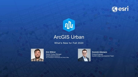 Thumbnail for entry What's New in ArcGIS Urban Fall 2020