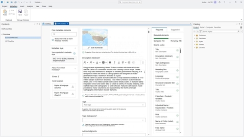 Thumbnail for ArcGIS Metadata Editor in ArcGIS Pro