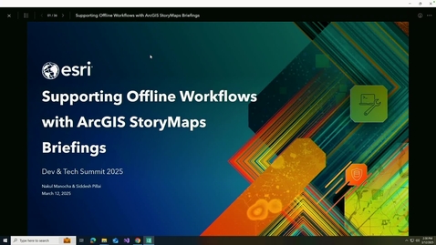 Thumbnail for Supporting Offline Workflows with ArcGIS StoryMaps Briefings