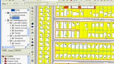 Thumbnail for ArcGIS 9.3 Data Mgmt Part 2:  Experienced desktop user employing ArcEditor in a Planning Department