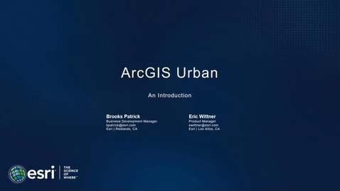 Thumbnail for entry ArcGIS Urban An Introduction
