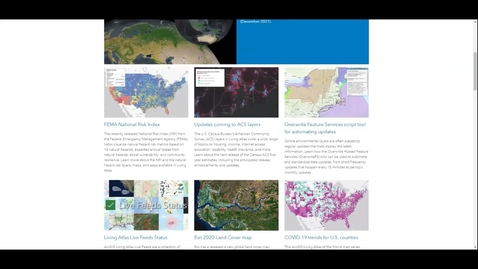 Thumbnail for entry ArcGIS Living Atlas Workshop for Reporters -- Federal Edition